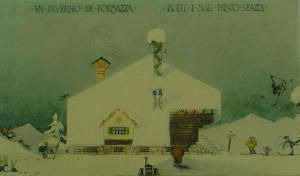Cartolina "Inverno in Val Formazza" (1921)